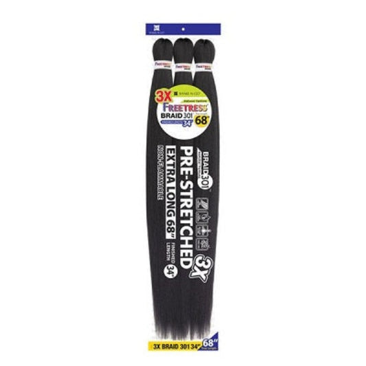 Freetress Pre-Stretched Synthetic Braid - 3X Pre-Stretched Braid 301 34 inch